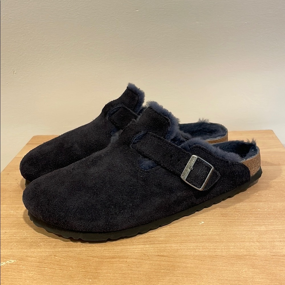 Birkenstock Lined Boston Clog Navy